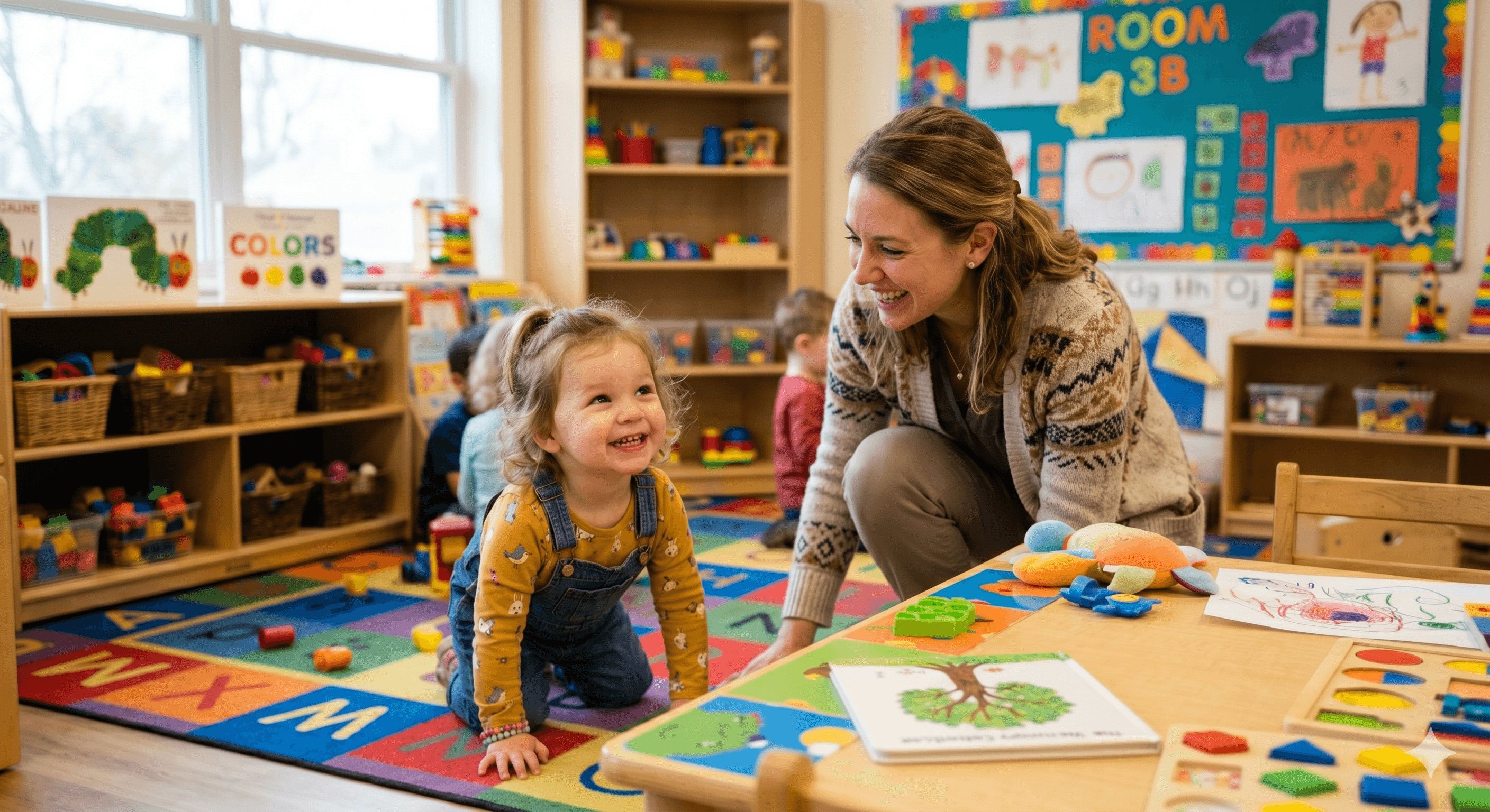 Young child engaged in a nurturing learning environment